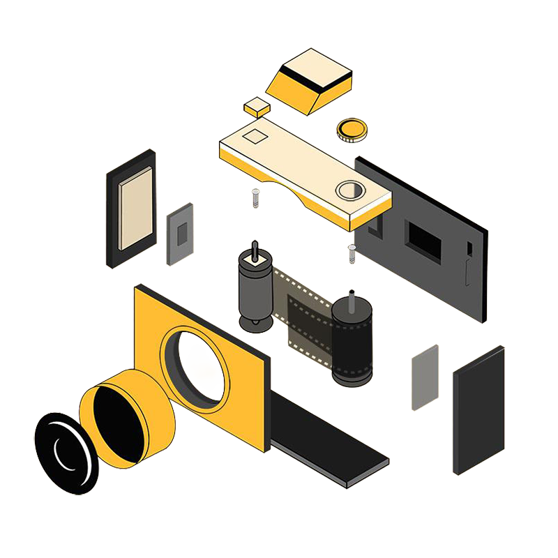 Product view — annotated 3D product illustration